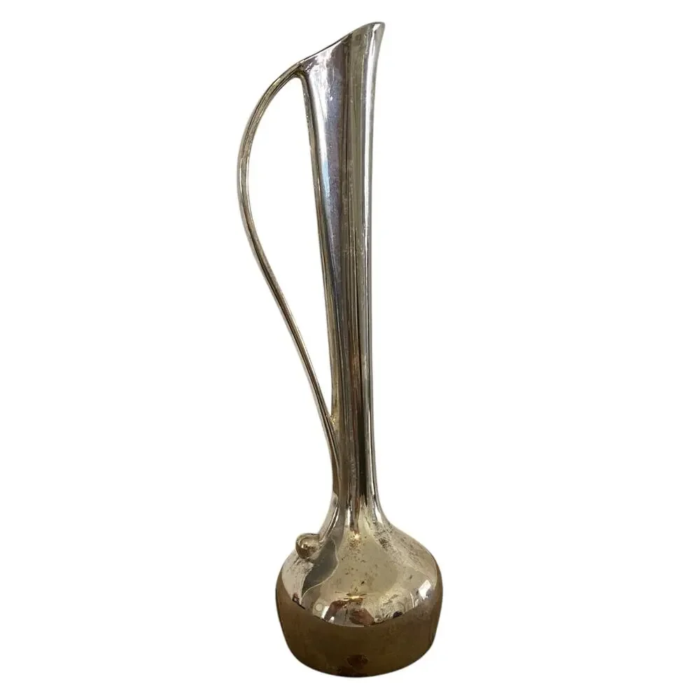 Vintage Davco Silver Ltd. Silver Single bud vase with handle *Flawed*